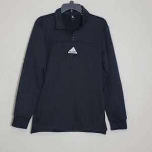Mens Adidas Black 1/4 Zip  Sweatshirt Size Small